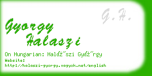 gyorgy halaszi business card